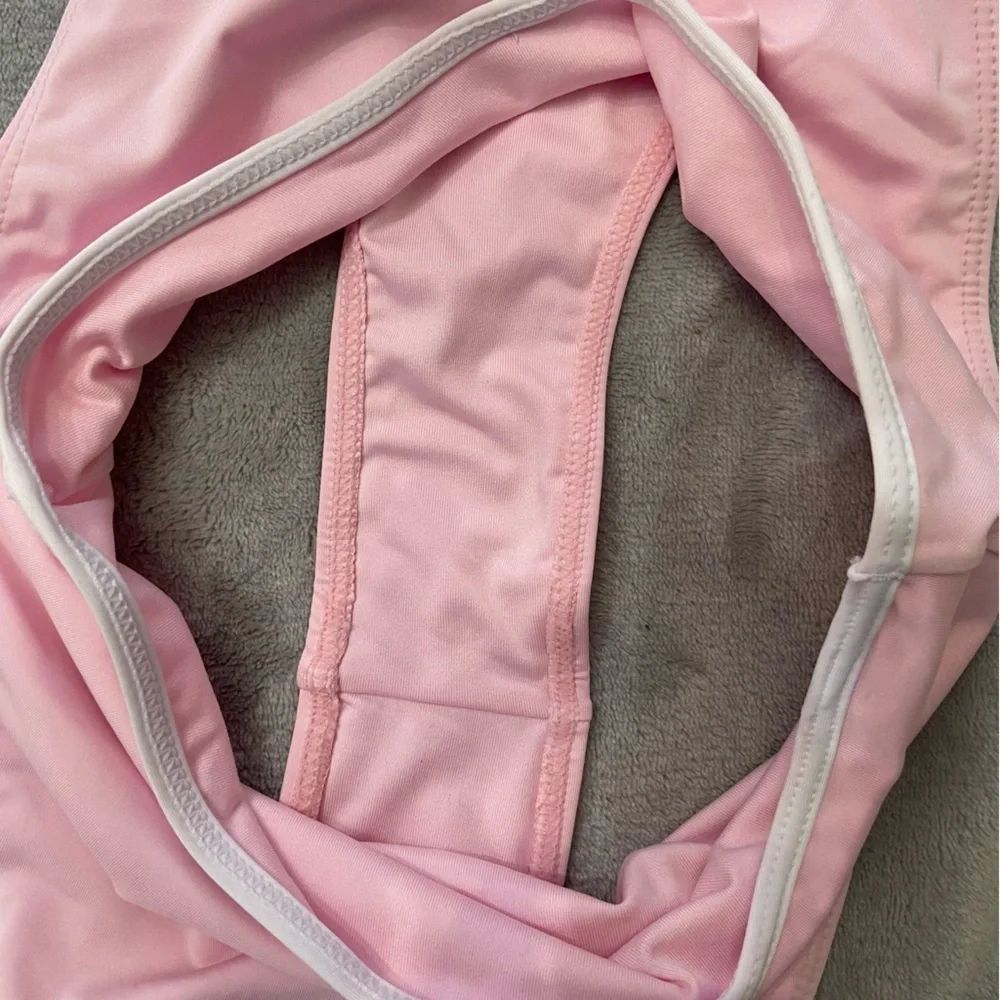 New! Frankies Bikinis Estella Bikini Bottom pink with heart cutout 24421